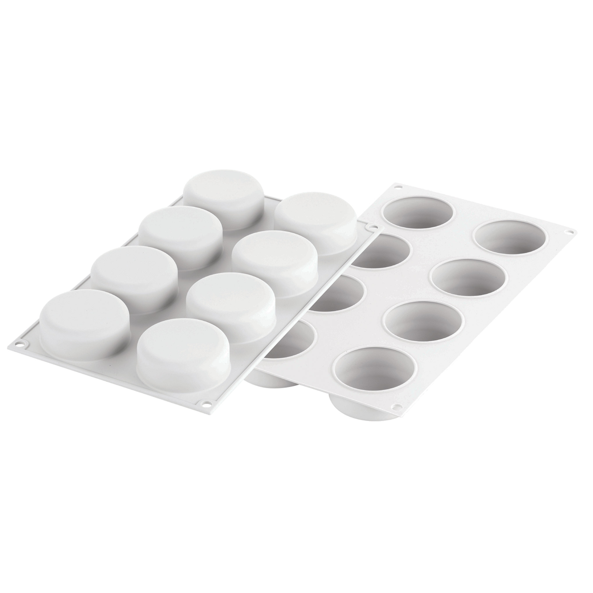 Silikomart - Moule Silicone 8 Ronds Essenziale Ø 65 mm
