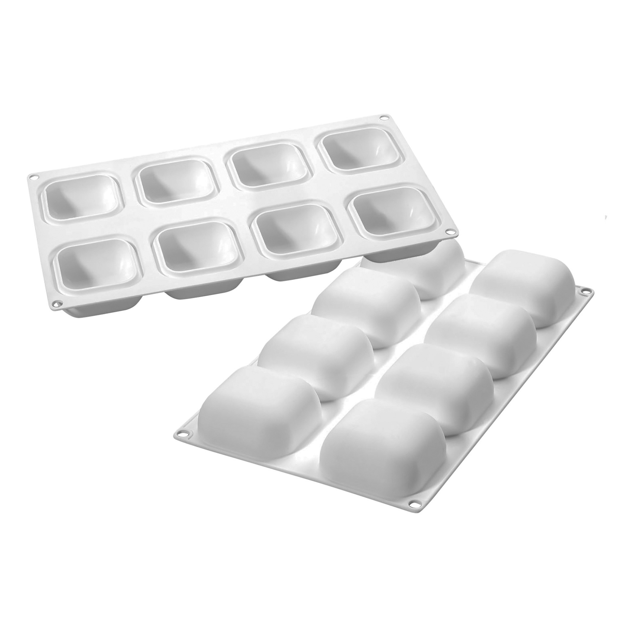 Silikomart - Moule Silicone 8 Carrées Bombés 61 x 61 mm