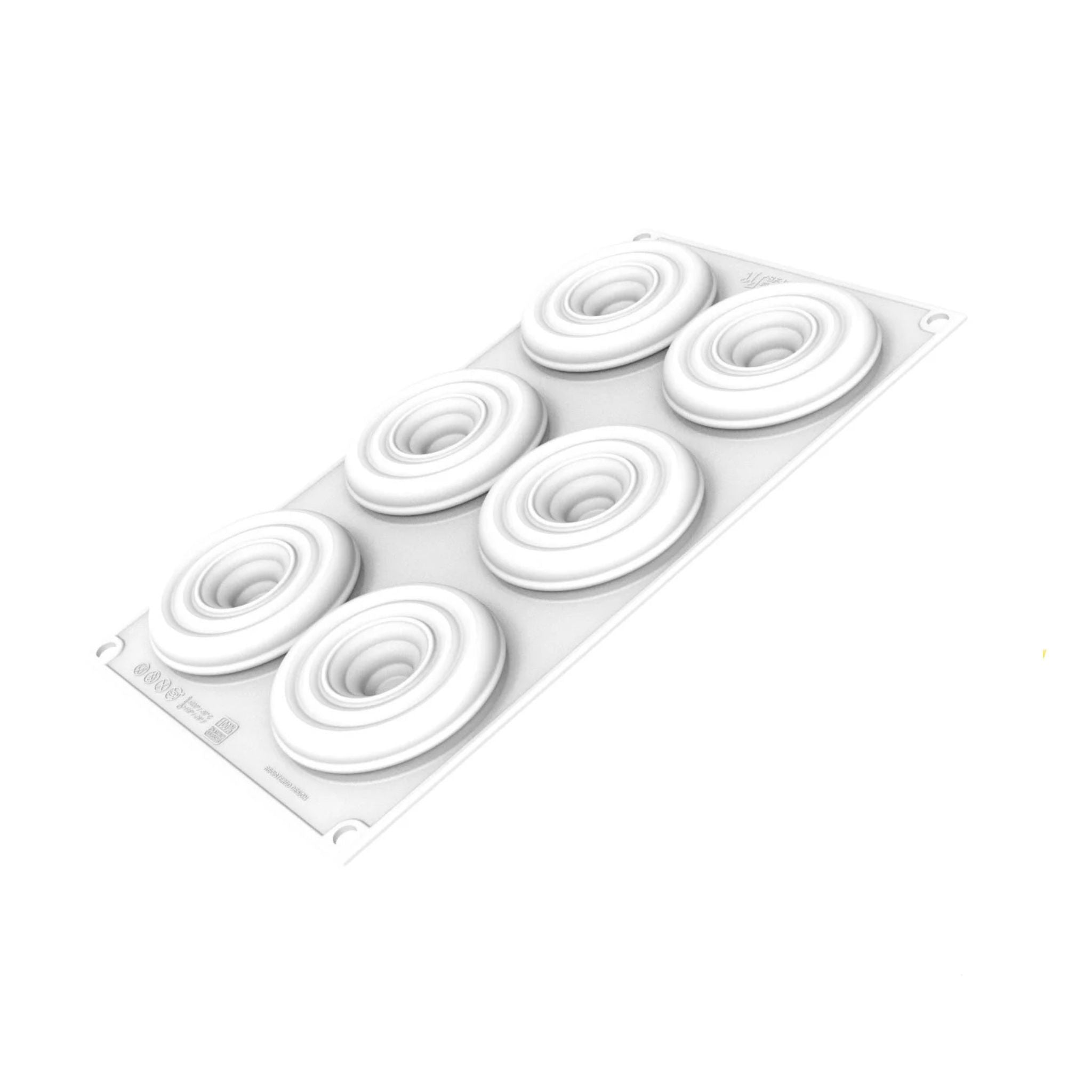 Silikomart - Kit Moule Silicone 6 Tartes Tornado Ø 8 x H 3,6 cm