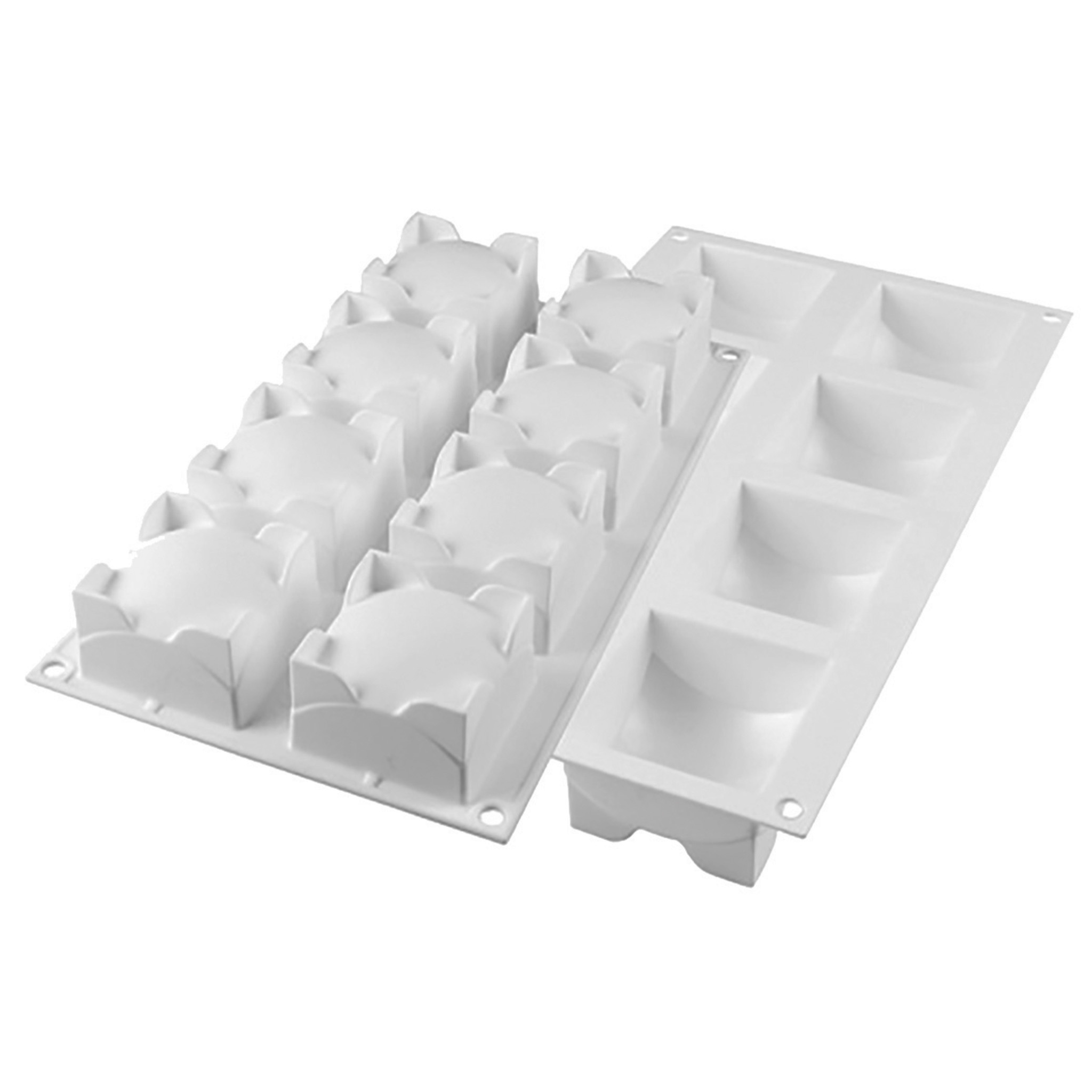 Silikomart - Moule Silicone 8 Carrées Sphères 60 x 60 mm