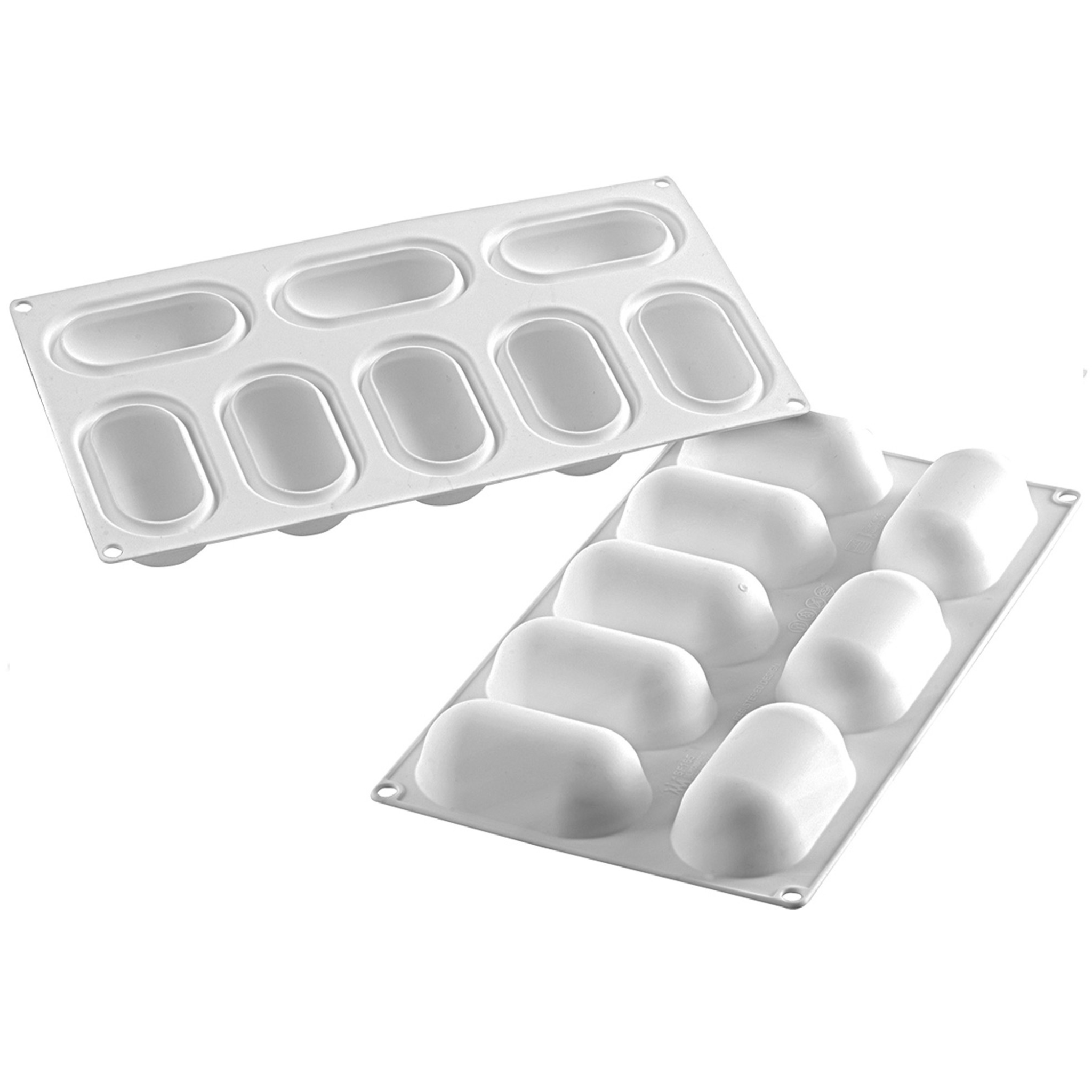Silikomart - Moule Silicone 8 Ovales Bombés 82 x 43 mm