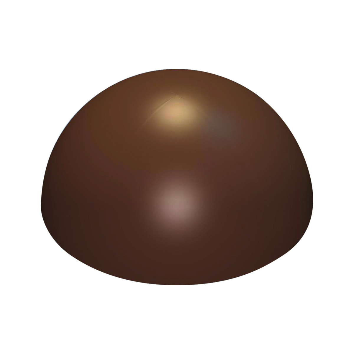 Dôme en chocolat lisse et arrondi
