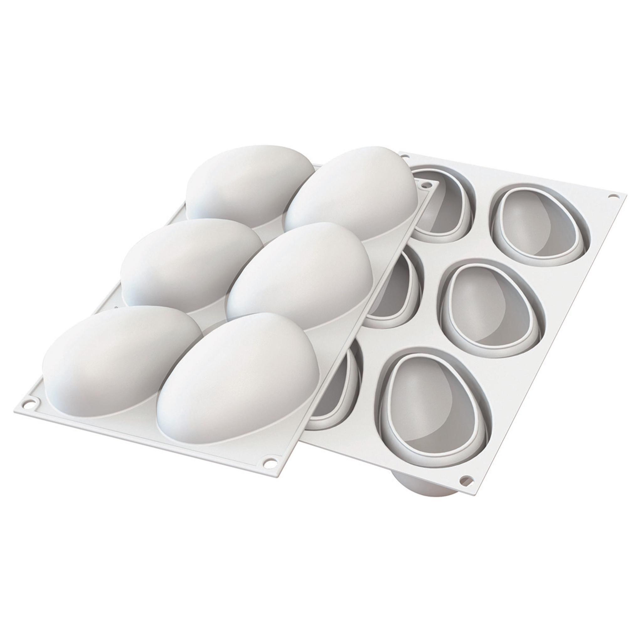 Silikomart - Moule Silicone 6  Mangues 93 x 57 mm 130ml