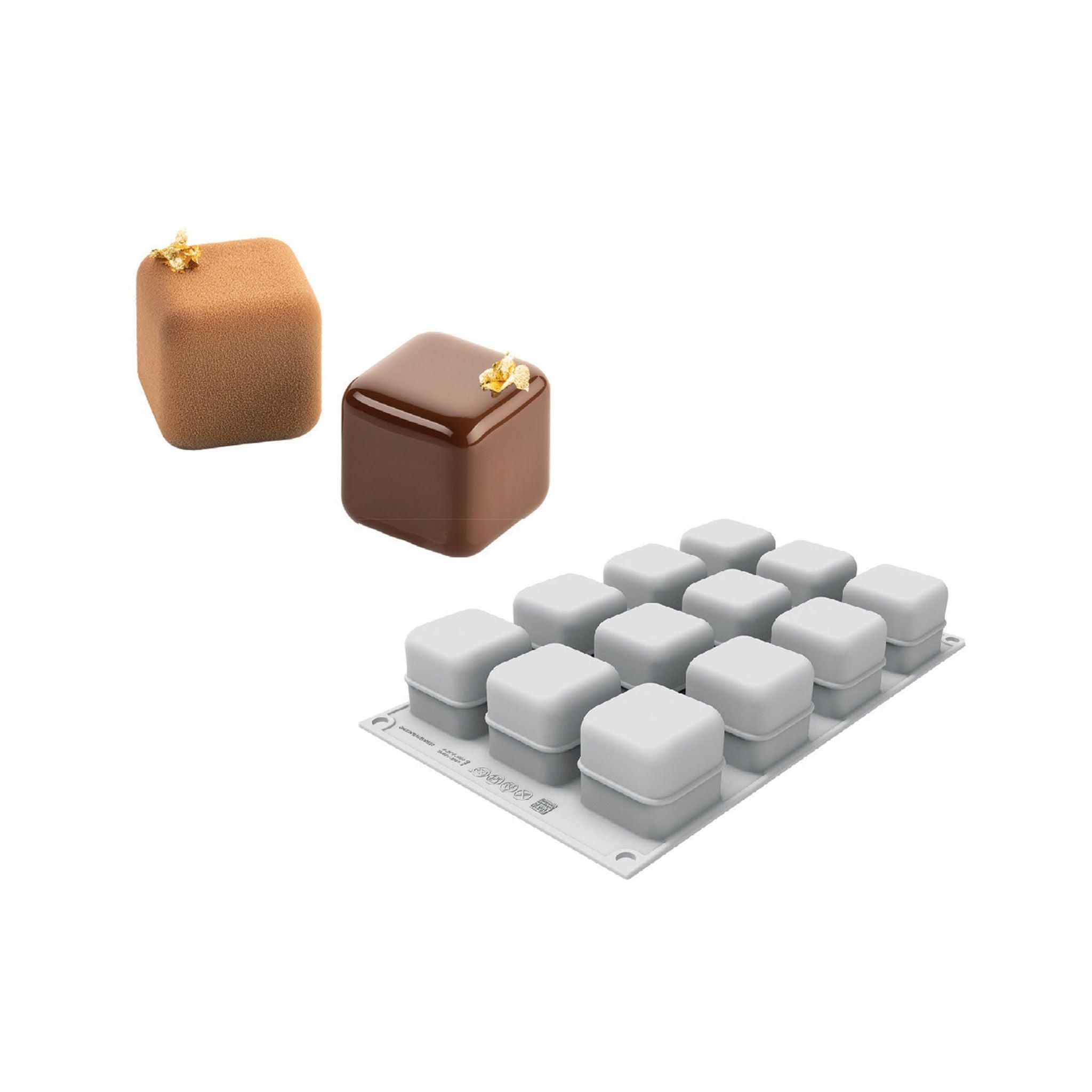 Silikomart - Moule Silicone 12 Cubes 45 x 45 mm