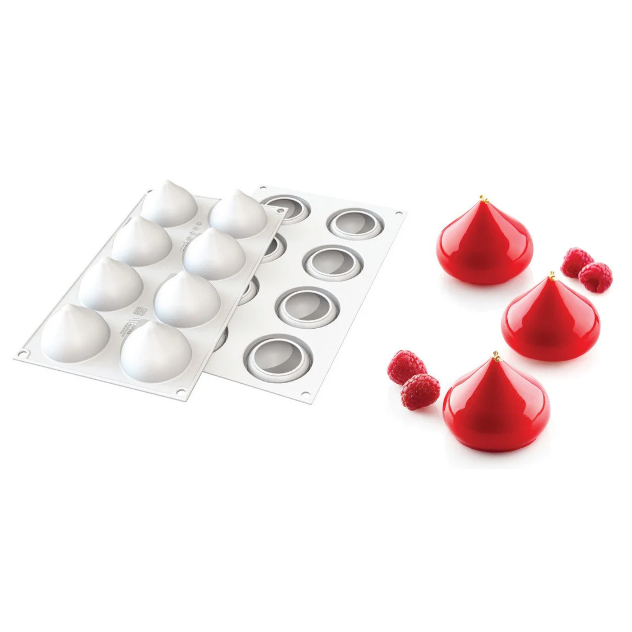Silikomart - Moule Silicone 8 Gouttes Ø54 mm 55 ml