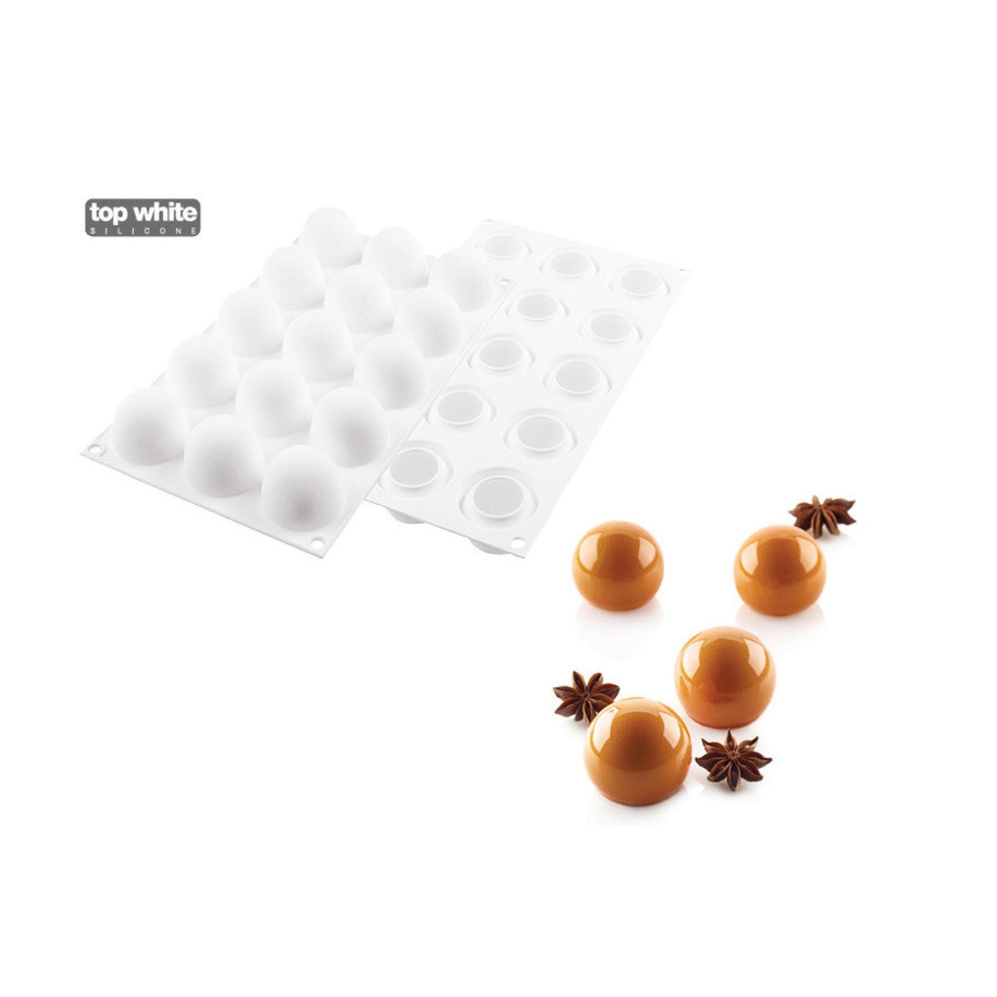 Silikomart - Moule Silicone 15 Truffes Ø 42 mm