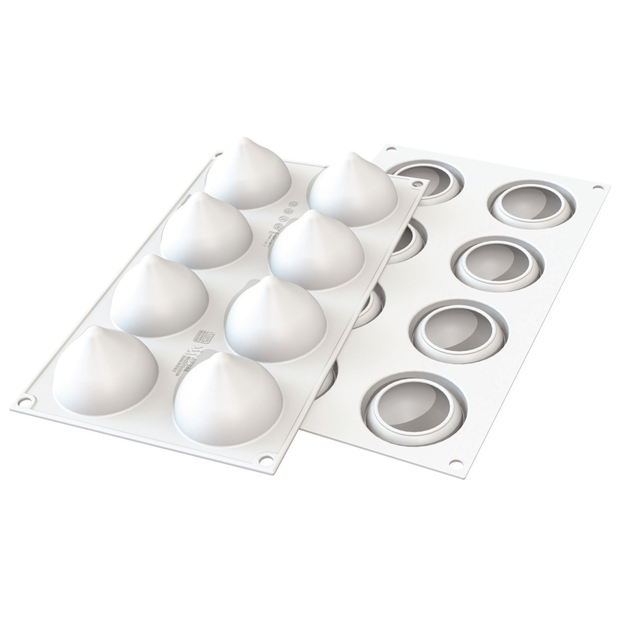 Silikomart - Moule Silicone 8 Gouttes Ø54 mm 55 ml