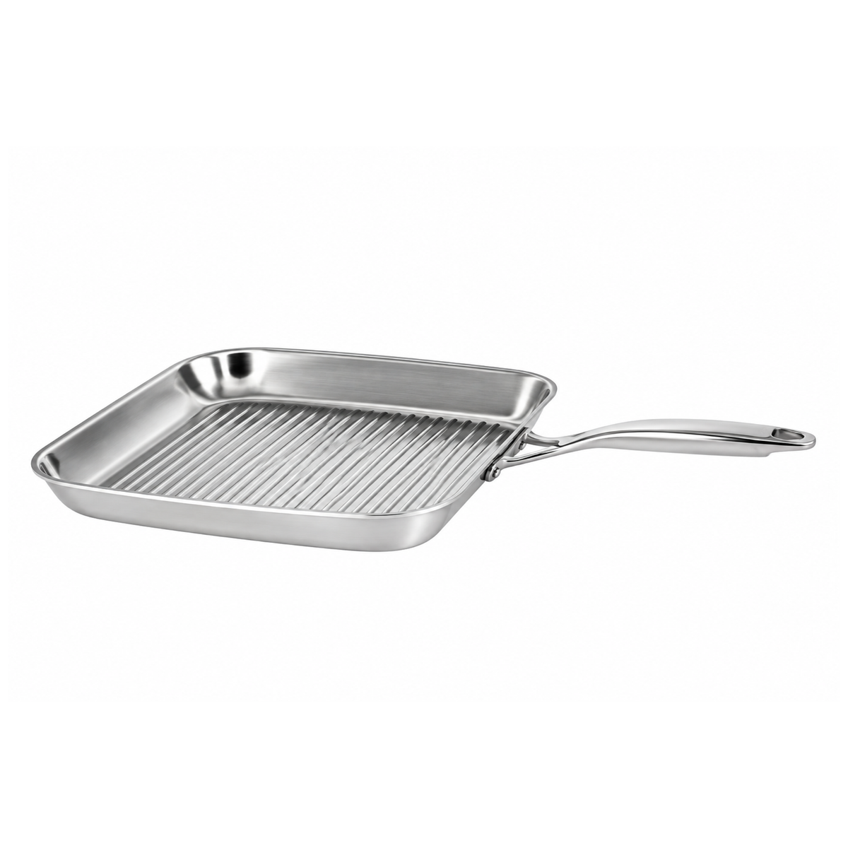 Gril carré en inox Cristel avec poignée fixe