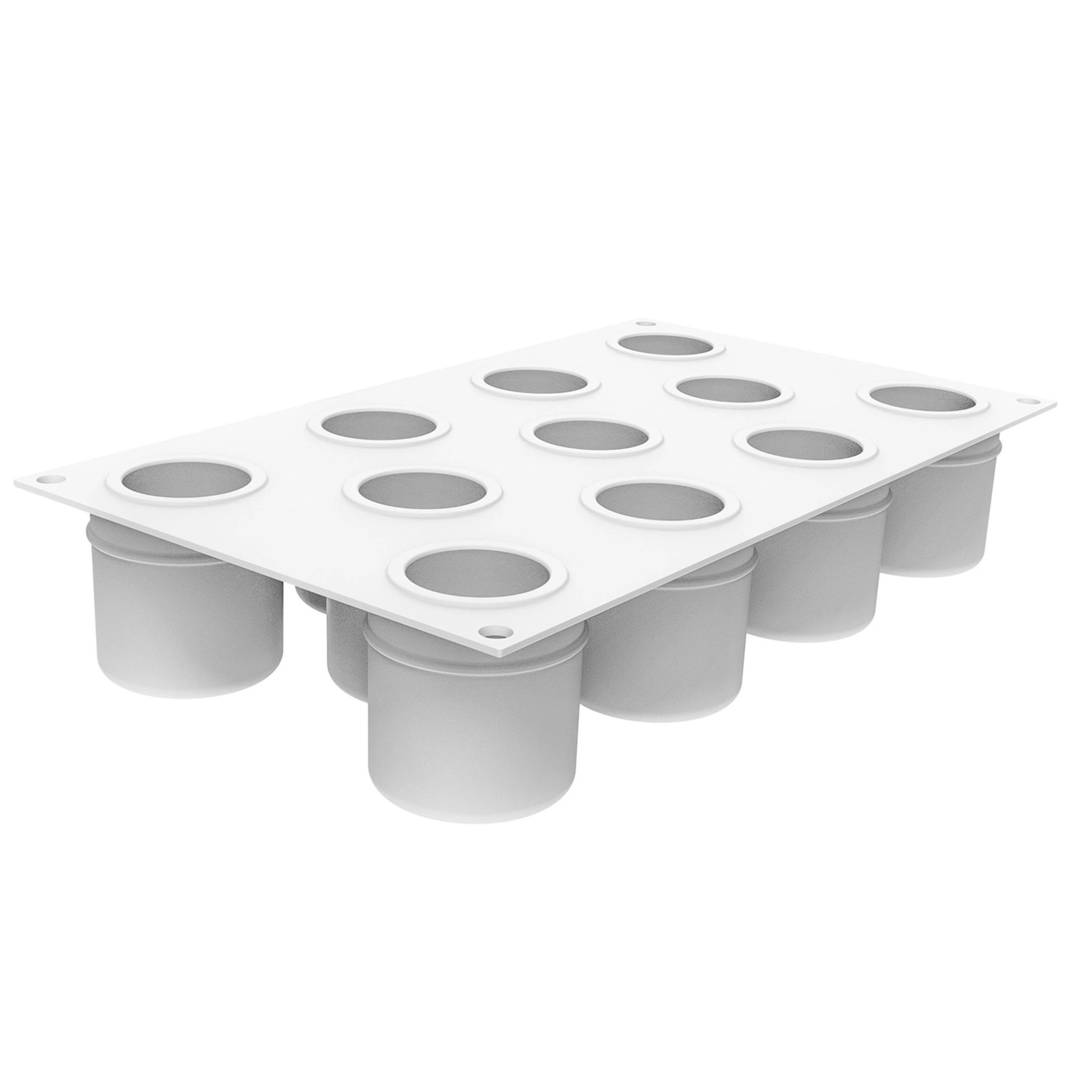 Silikomart - Moule Silicone 11 Cylindre Bombés Ø50 mm 100 ml