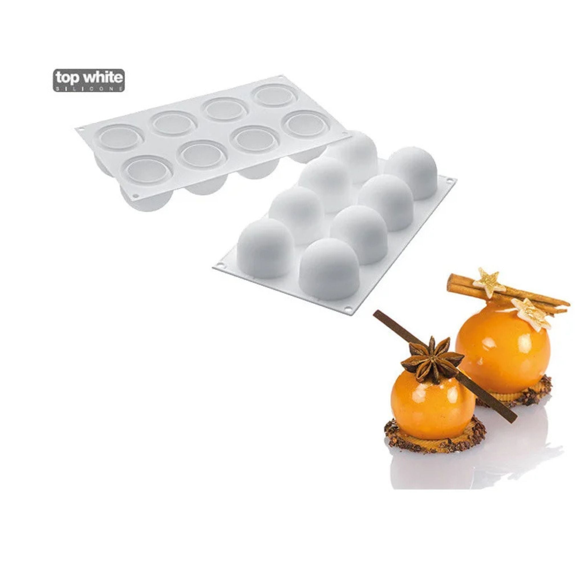 Silikomart - Moule Silicone 8 Truffes Ø 52 mm
