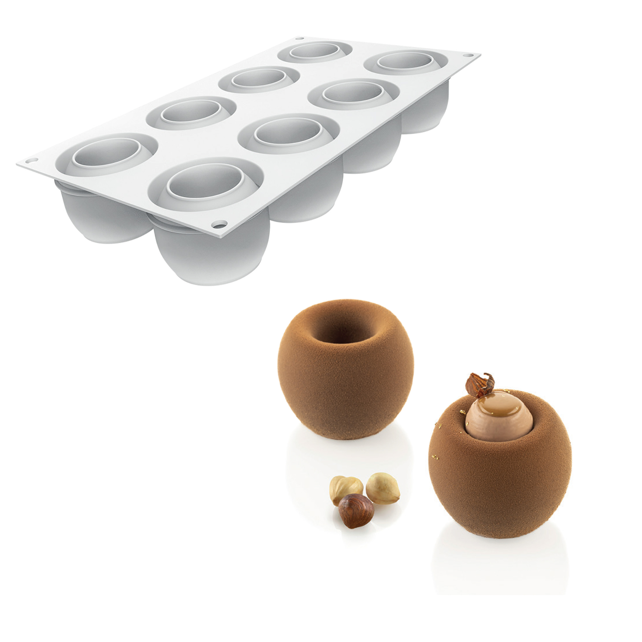 Silikomart - Moule Silicone 8 Secrets Ø62 mm 110 ml