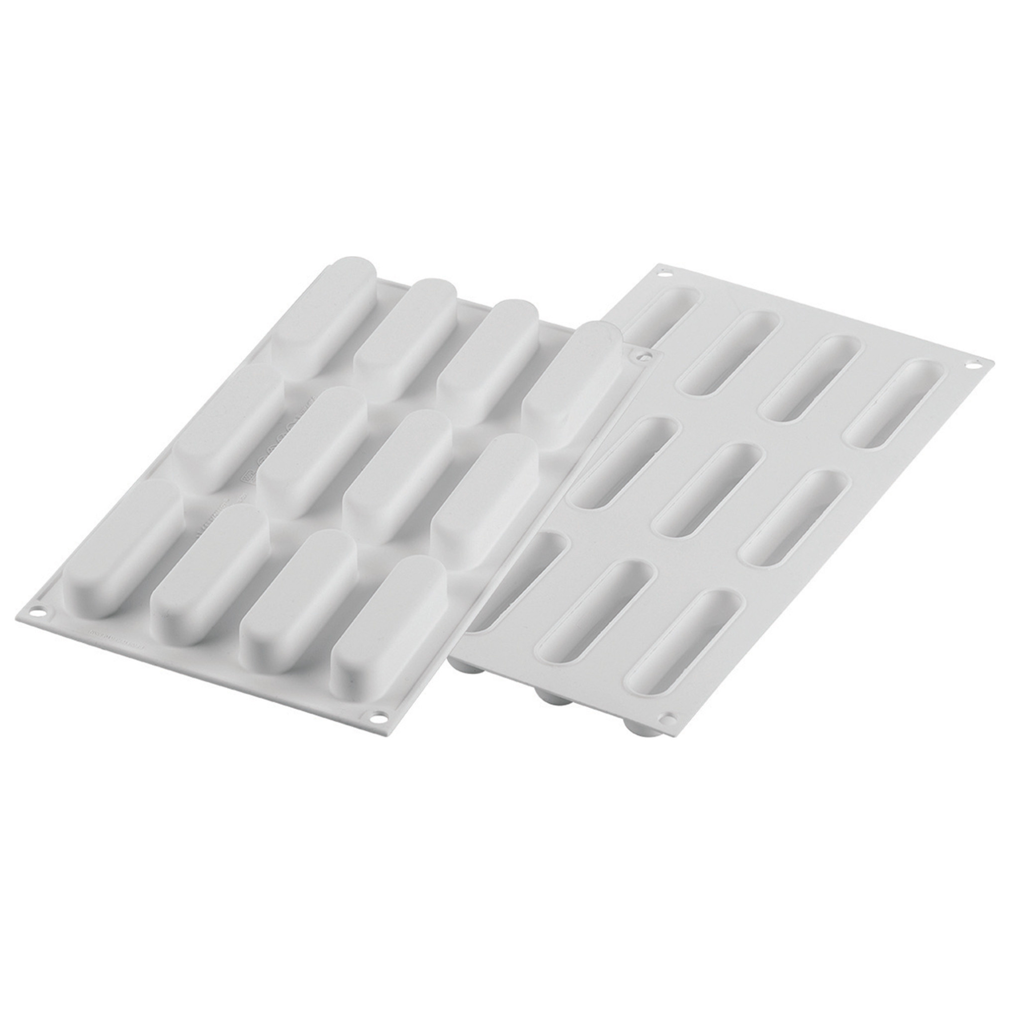 Silikomart - Moule Silicone 12 Mini Éclairs Caroline 83 x 23 mm 30 ml
