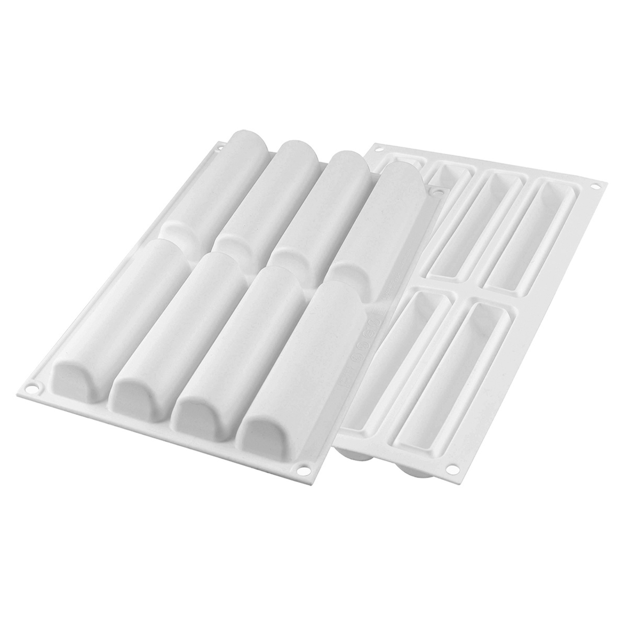 Silikomart - Moule Silicone 8 Cylindres 126 x 27 mm 76 ml