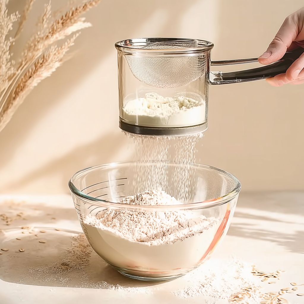 Tamis à farine avec poignée pour pâtisserie et cuisine