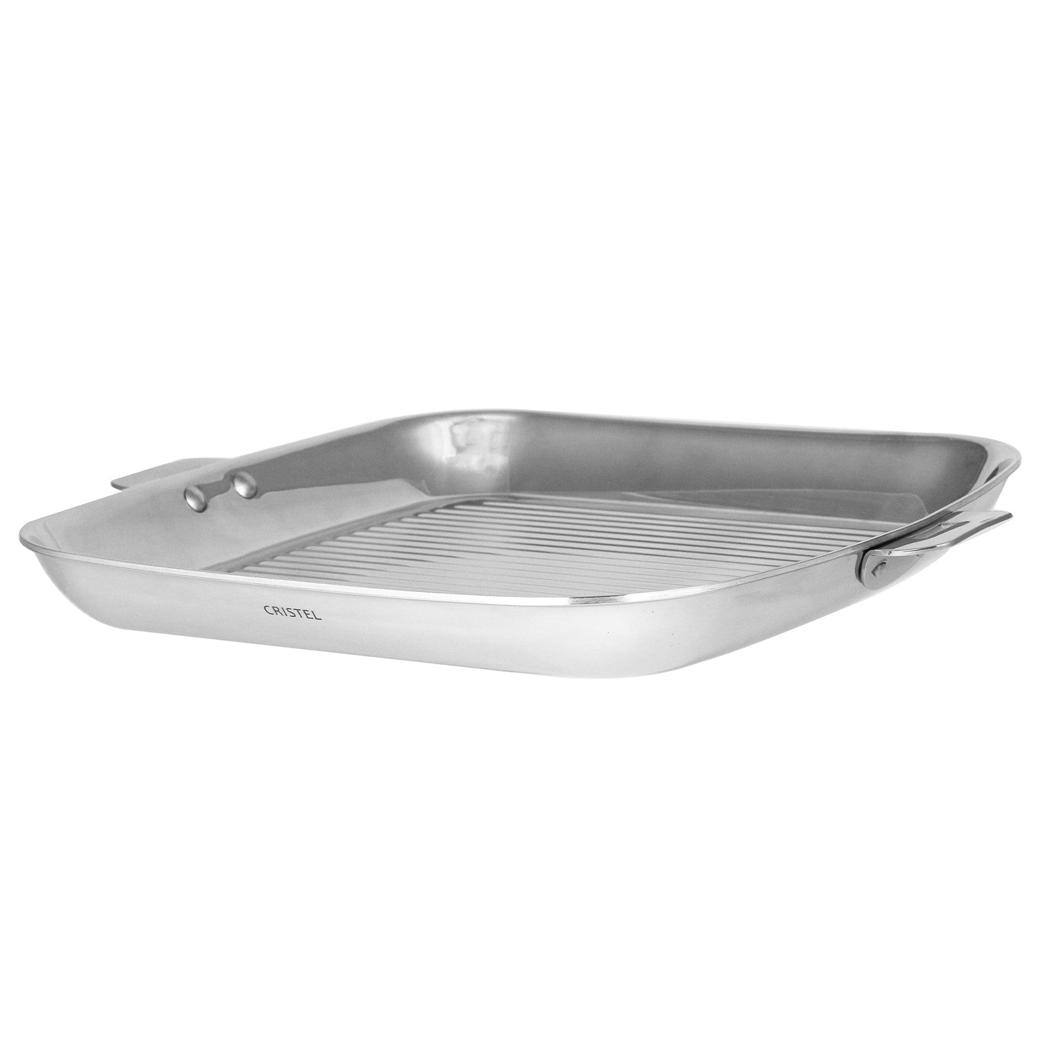 Cristel - Gril carré inox Casteline 30cm poignée amovible