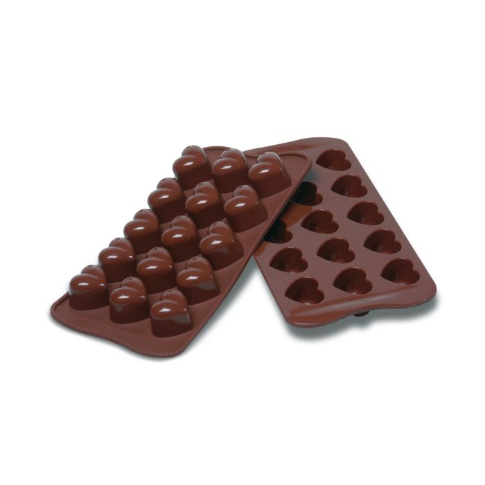 Moule silicone pour bonbons en chocolat - 15 coeurs 214 x 106 - Appareil  des Chefs