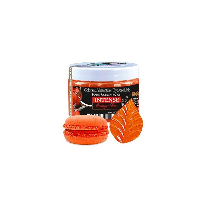 Colorant orange intense (poudre alimentaire) 50 g - Deco Relief