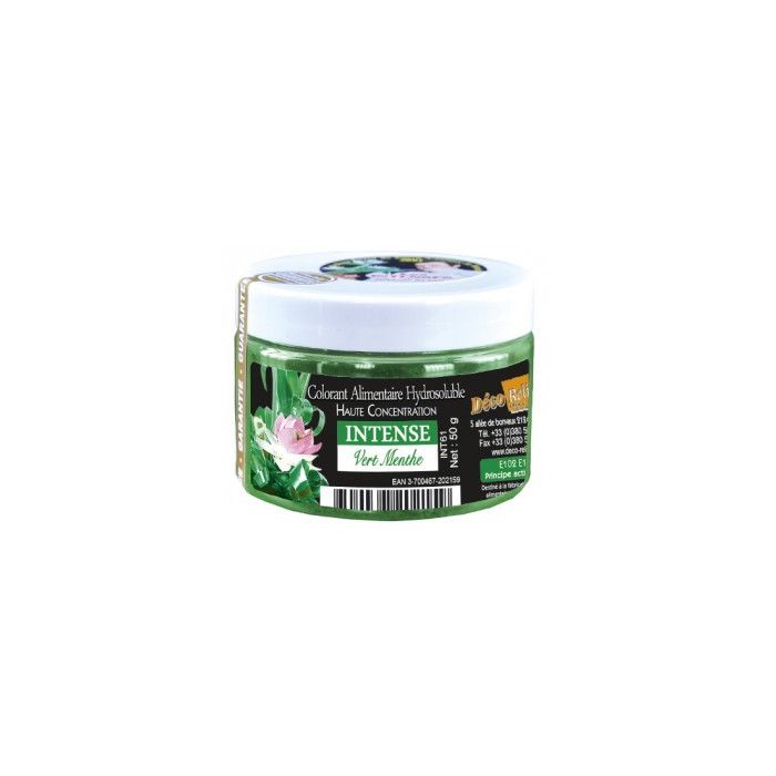 Colorant alimentaire en poudre vert menthe - Déco'Relief