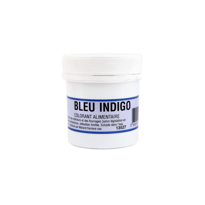 Colorant alimentaire poudre hydrosoluble - 20g - Mallard Ferrière - bleu  indigo - Appareil des Chefs