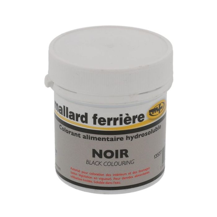 Colorant alimentaire poudre hydrosoluble - 15g - Mallard Ferrière - noir -  Appareil des Chefs