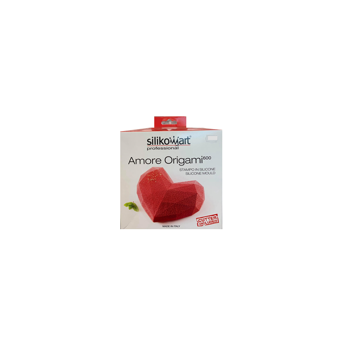 Moule Silicone Cœur Origami 600 ml Silikomart Appareil des Chefs