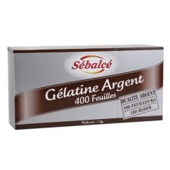 Gélatine Argent - 400 Feuilles - Sébalcé 1 Kg