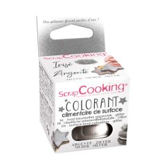 Colorant alimentaire de surface 5g - Argenté