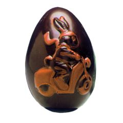 Œuf de Pâques Demi Coquille Lapin  - h 180mm