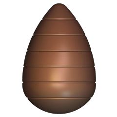 Moule à chocolat - Œuf rayé