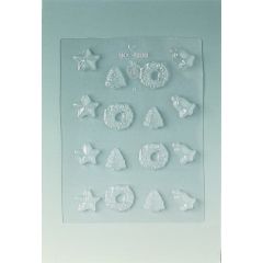 PLAQUE 16 SUJETS ASS NOEL pour chocolat
