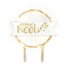 ScrapCooking Cake topper led rond Joyeux Noël