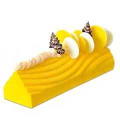 Moule Bûche de Noël Longue - Triangle Marbré - x12