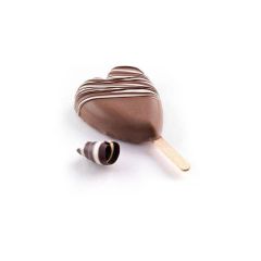 12 sucettes en chocolat cœurs - Moule en silicone