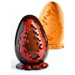 Moule chocolat œuf Ø 14cm (x2) - Brique