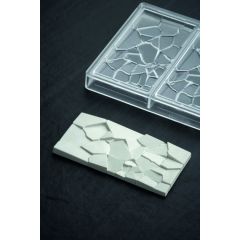 Pavoni - Moule Tablette Chocolat Crush - 15,5 x 7,7 cm x H 1 cm (x3)