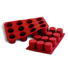 Moule en silicone - 12 Cylindres