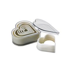 Mallard Ferrière - Boîte 7 décorations cœurs unis Polyglass