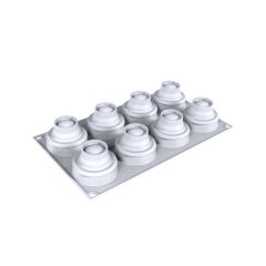 Silikomart - Plaque moule 8 Fleurs Daisy - D 58 x H 41 x V 62ml