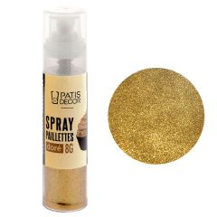 PatisDecor - Spray de paillettes dorées - 8 g