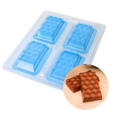 Moule chocolat en 3 parties - 4 mini tablettes 3D