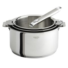 Lot 3 Casseroles Inox avec Poignée Zenith Casteline Amovible - Ø 16/18/20 cm