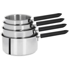 Lot de 4 casseroles inox Mutine à poignée fixe